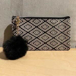 Woven Zip Travel Pouch, NWOT